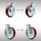 Service Caster 8 Inch SS Poly on Aluminum Caster Set with Roller Bearings 4 Swivel Lock 2 Brake SCC-SS30S820-PAR-TLB-BSL-2-BSL-2 - alternate 1